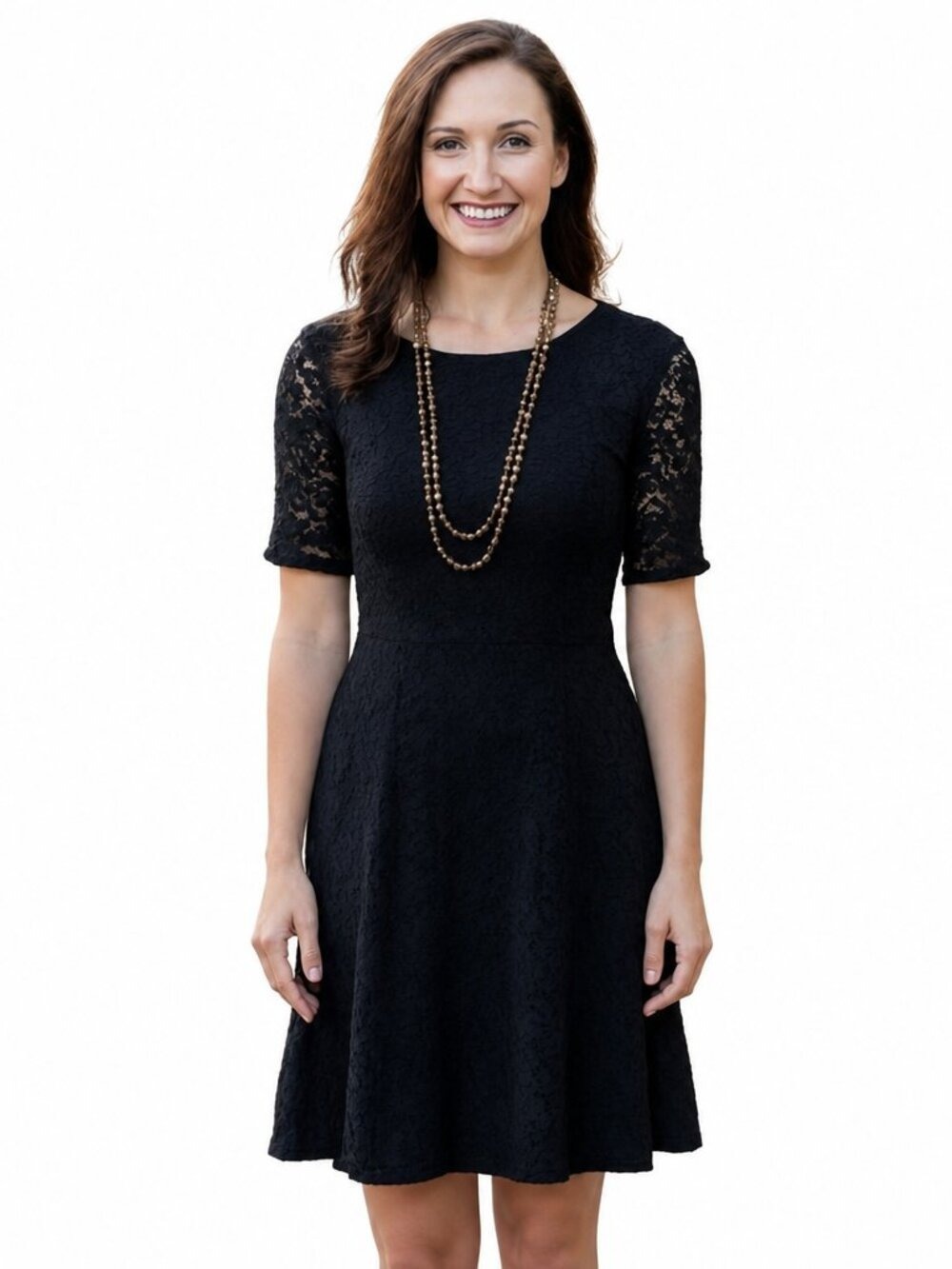 Talbots Black Lace Dress Size 8 Classic Fit